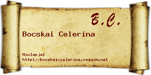 Bocskai Celerina névjegykártya